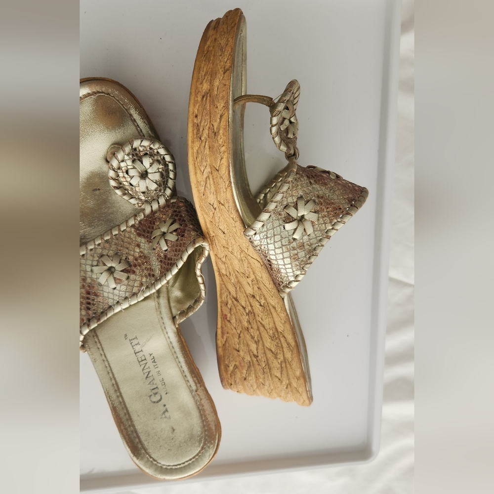 Gold Espadrille Sandals